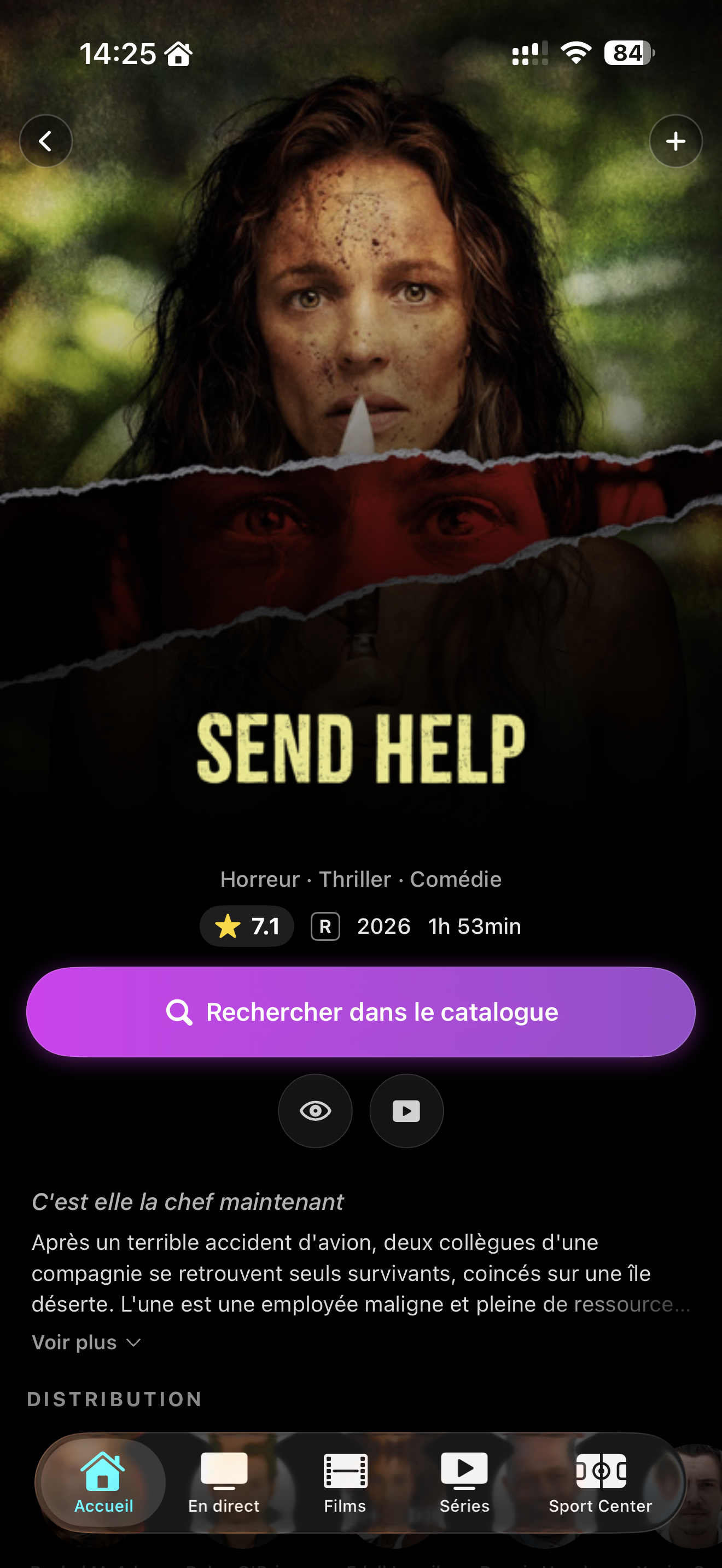 iPhone movie detail page