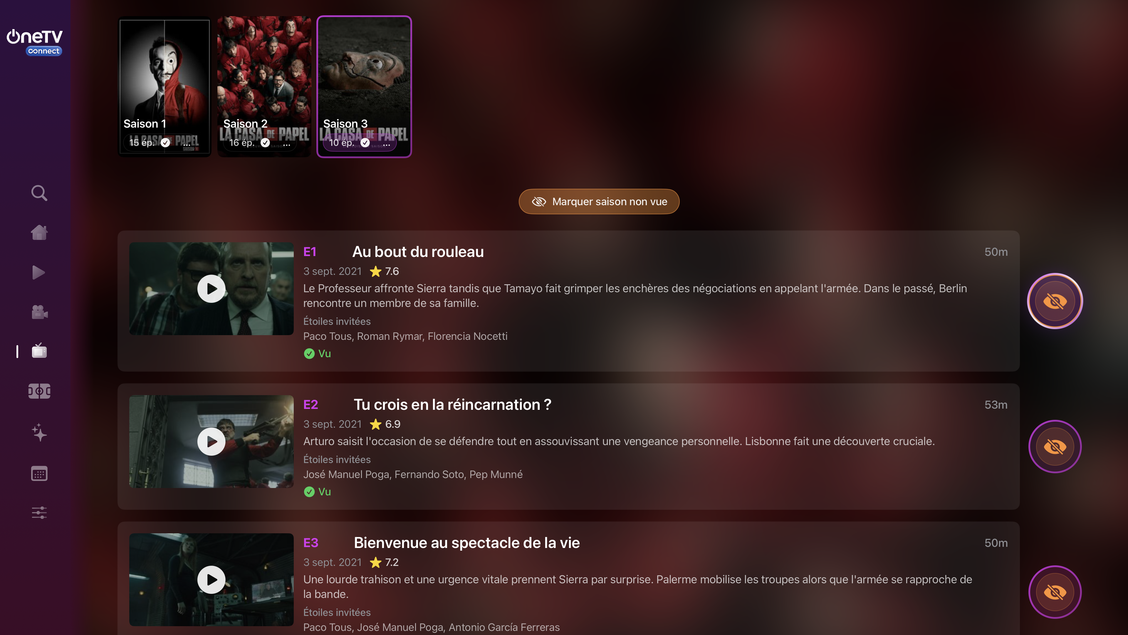 tvOS series episode list
